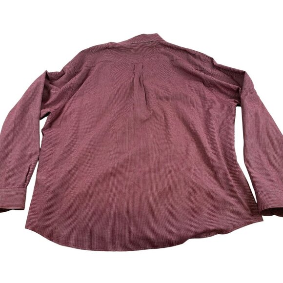 Dockers Men's Shirt XXL Classic Fit Long Sleeve Checkered Cotton & Polyester - Picture 2 of 9